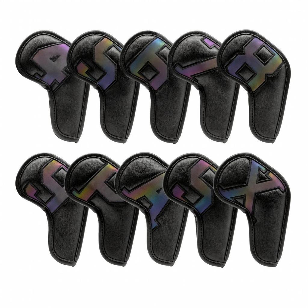 10 Pieces Golf Iron Headcover Dirt-Resistant Club Set Sturdy