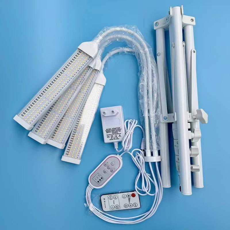 LED Plant Grow Light: 12V Clip-On Full Spectrum with Dimming & Timing for Seedling Sunlight Imitation