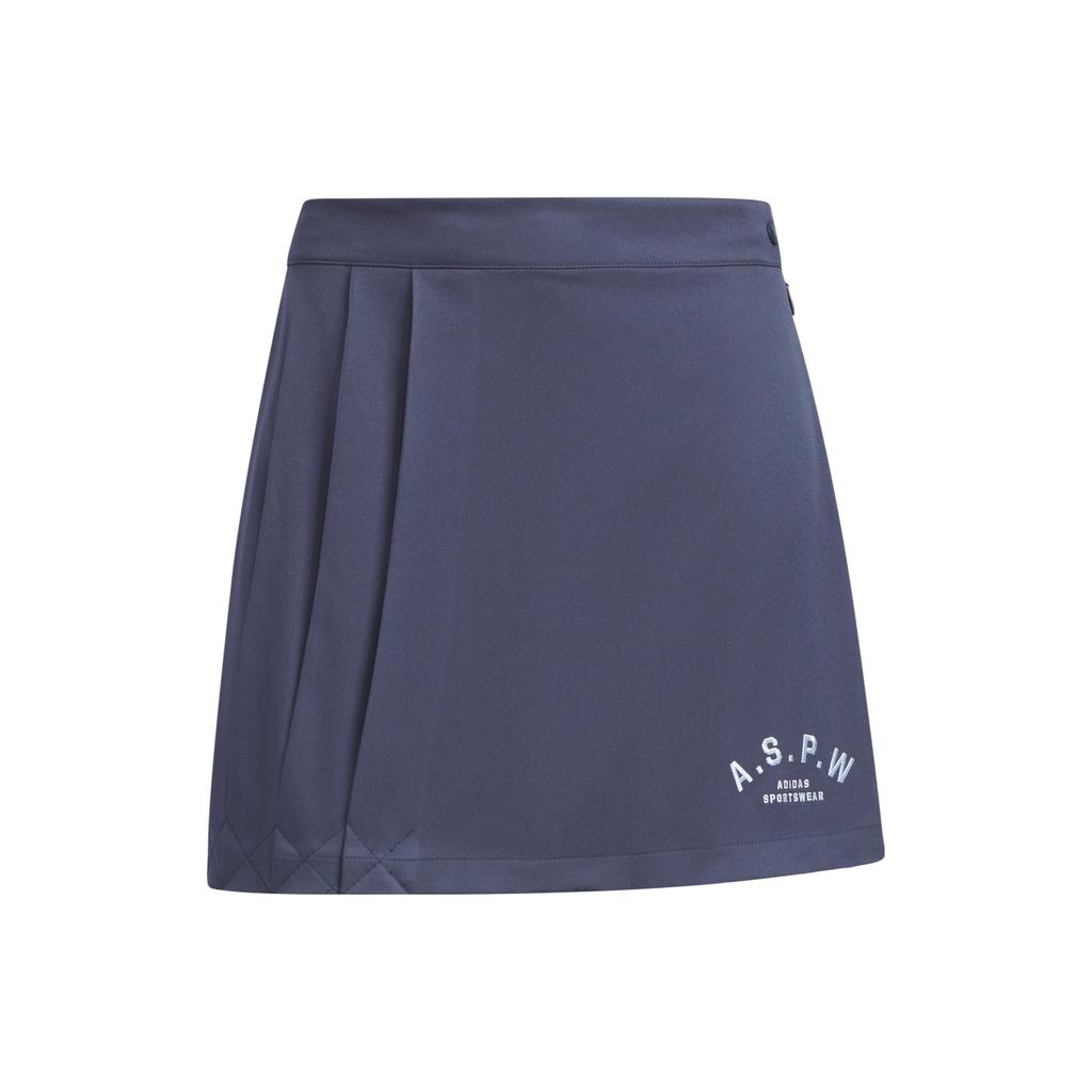Adidas Verbiage Print Tie-Waist Pleated Skort Women Bottoms Lawn-Green IP3946