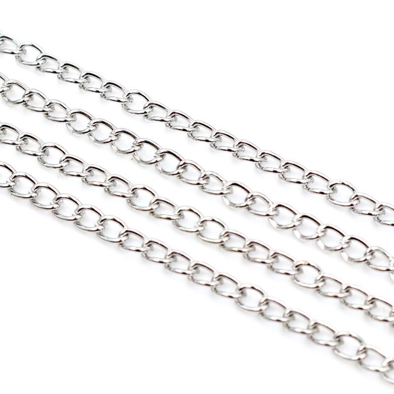 5 Meters/lot 3x2mm 4x3mm Bronze Gold Silver 5 Colors Plated Unwelded Iron Cable Chains DIY Jewelry Making Findings Accessories