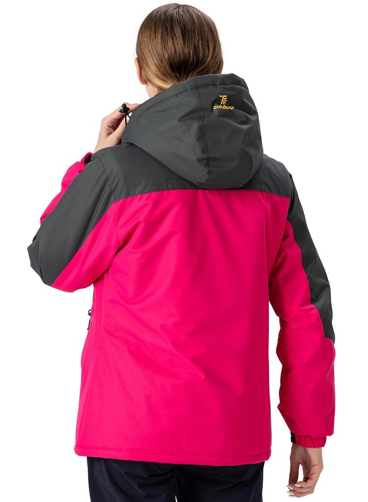 YSENTO Winter Jacket with Fleece Stand and Detachable and Warm for and Motorcycle Perfect for Fall and Size 01 M Women's Lining, Collar, Hood,