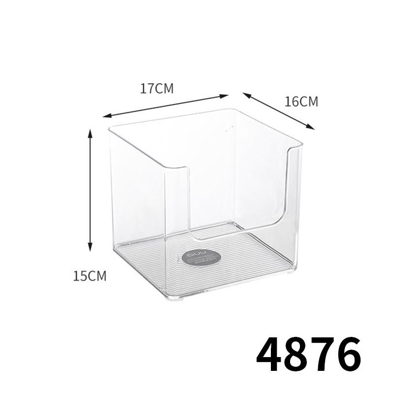 Transparent Acrylic Desktop Storage Box: Rectangular Mirror Cabinet for Cosmetics, Stationery, or Kitchen Essentials