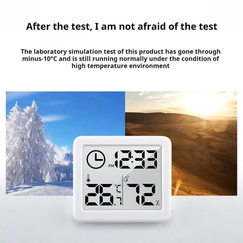Temperature Humidity Meter Clock Temperature Format And Celsius For Home Office