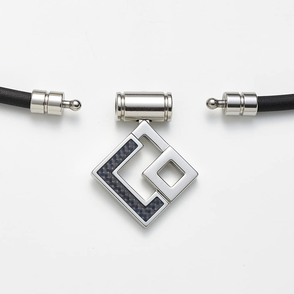 Colantotte TAO Necklace AURA Silver Carbon, Limited Edition Color, LL Size, 51cm