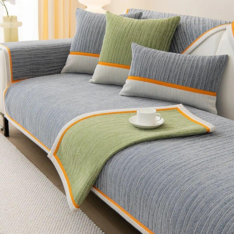 

Universal Sofa Cushion Thickened Non-Slip Modern Light Luxury High-End Backrest Armrest Towel Seat Cover 70x70cm 1pc