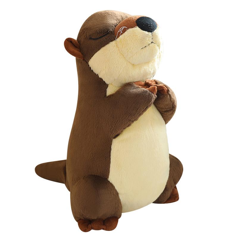 Simulation Blessing Otter Doll Cartoon Magnetic Palm Large Animal Plush Toy Pendant Simulation Sea Otter