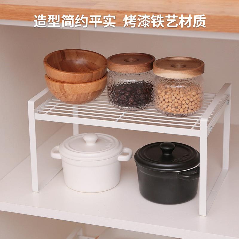 Kitchen countertop rack, seasoning bottle, pot rack, baffle layered rack in cabinet, desktop multi-layer sundries finishing rack