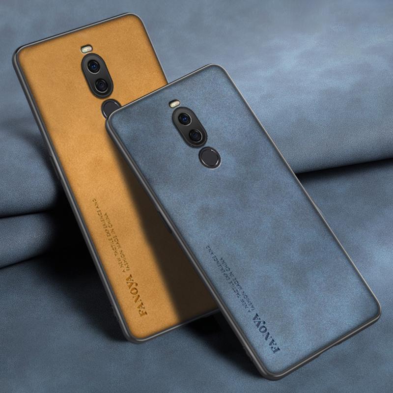 For Meizu X8 Case Luxury PU Leather Phone Case For Meizu X8 MeizuX8 Back Cover Matte Silicone Shockproof Full Protection Coque
