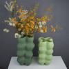 Creative Resin Vase Geometric Irregular Arc Ornaments Resin Craft Sculpture Flower Vase Handmade Art Furnishings Vases Pots