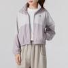 Under Armour Color Block Running Windbreaker Jacket Women jackets Purple 1389631-009
