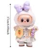 Cute Animal Style Sitting Labubu Time Cloth 17cm Plush Dolls Clothes  Cotton Doll Accessories