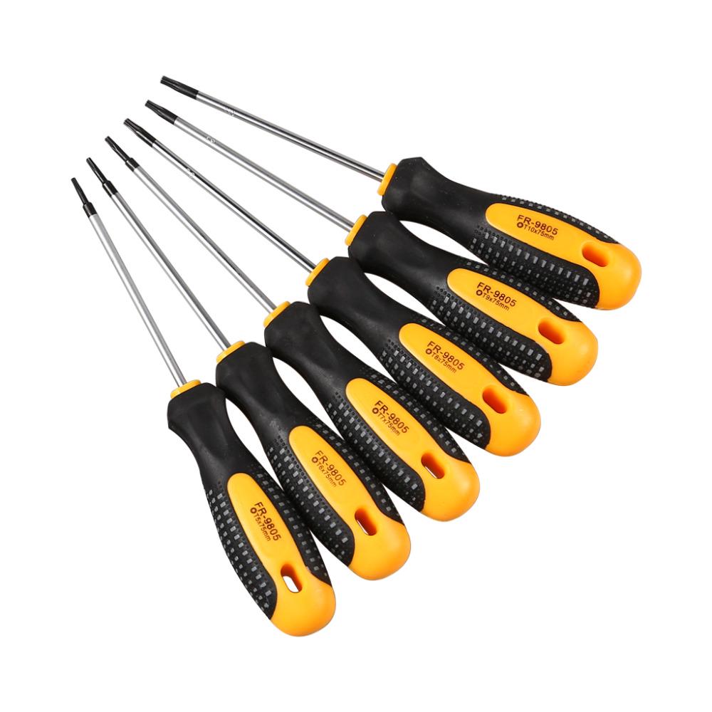 CR-V Security Hole Torx Screwdriver Combination Set Magnetic Screw Driver Bit T5-t30 Kit For Telephone Computer Repair Hand Tool