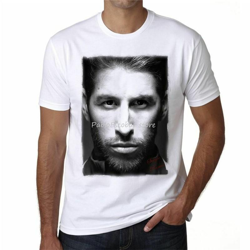 Neu Sergio Ramos Face Tshirt Herren T-Shirt  Tops Tee Shirt male brand tshirt summer plus size tee-shirt