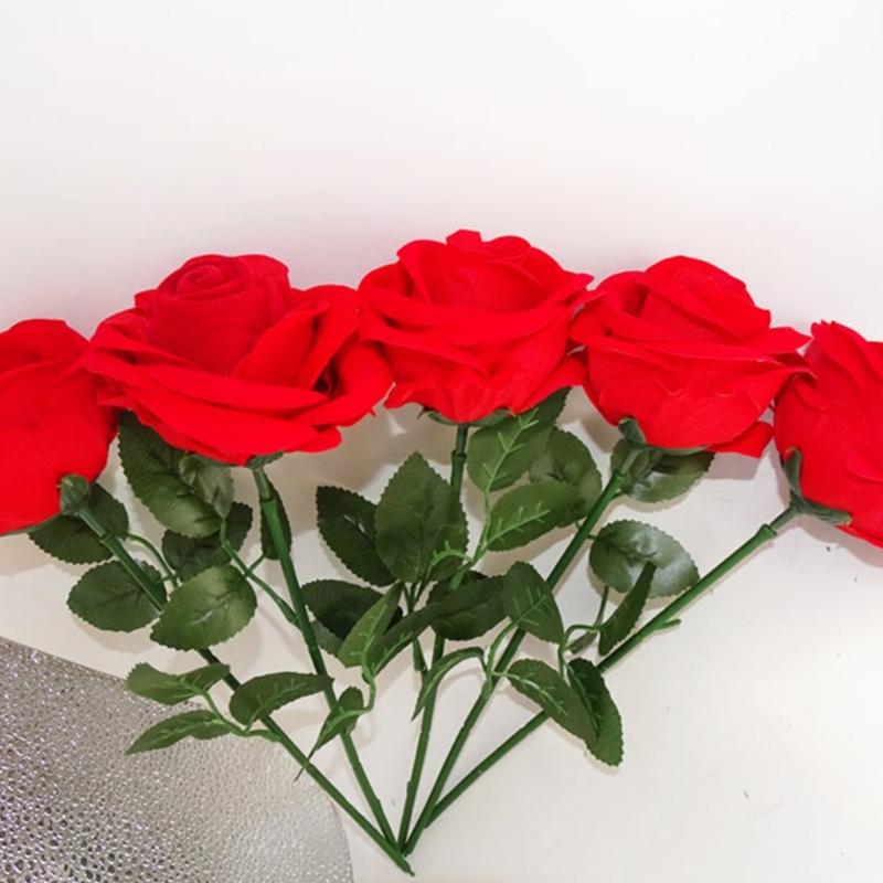 Unique Rose Flower Ring Holder Floral Engagement Ring Box Valentine's Day Gift Jewelry Gift Box for Proposal Ring