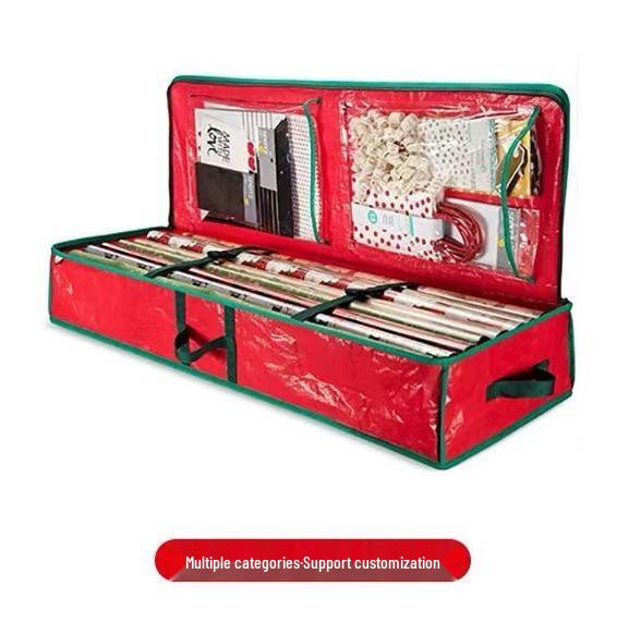 Saco de Armazenamento de Presentes de Enfeites de Árvore de Natal Transfronteiriço - Saco de Papelão Tecido PE para Debaixo da Cama