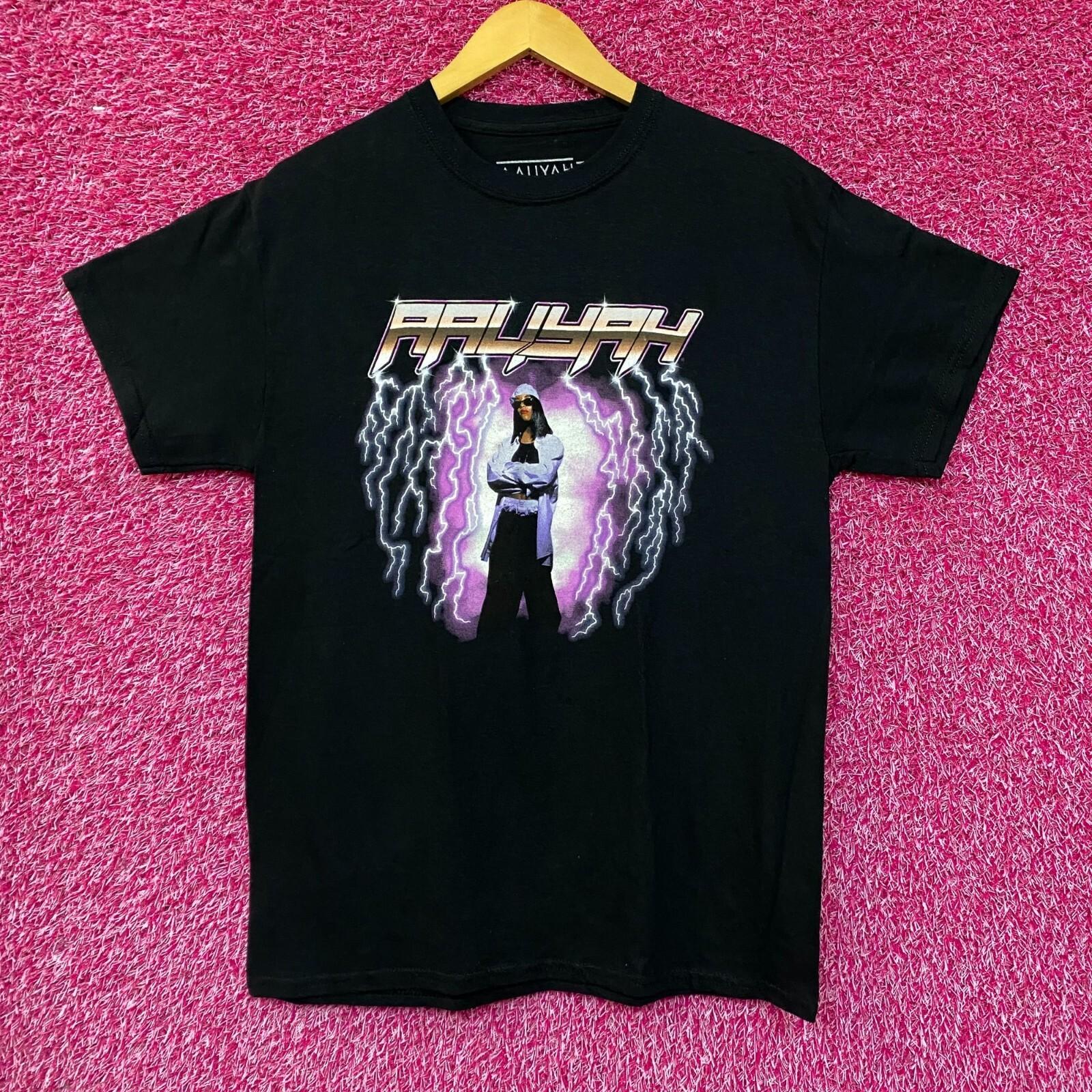 Aaliyah Rnb Retro Lighting Tshirt Size Small S