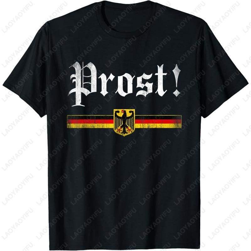 

Prost Oktoberfest Coat Arms Eagle German Flag Bavarian TShirt Vintage Classics Vintage Hipster Pattern Tops Men Women Cotton Tee 5XL різнокольоровий