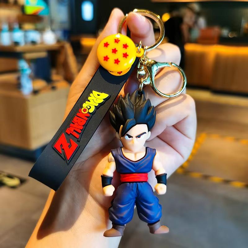 Dragon Ball Anime Keychain 3D Son Goku Master Roshi Figure Dragon Ball Pendant Keyring For Backpack Bag Decoration Anime Fans