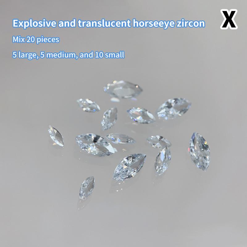 20Pcs Zircon Nail Diamond Flashy Decoration Loading Stereoscopic Nail Accessories Nail Painting Nail Salon Nail Artists
