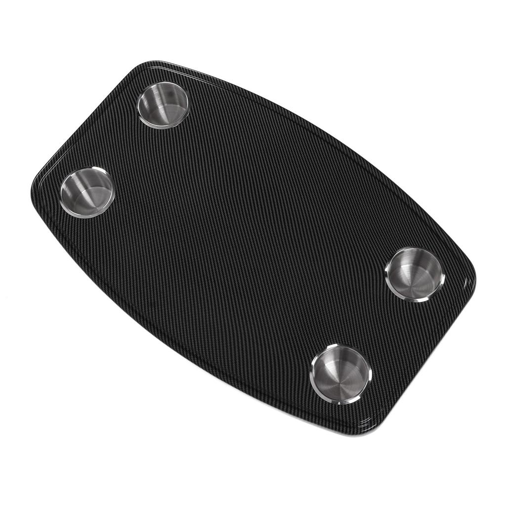 RV Removable Table Carbon Fibre Style 600x380x30mm with 4 Cup Holders for Yacht Caravan Camper