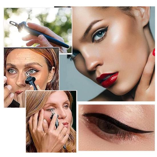 Silicone Eyeliner Kit with Waterproof Liquid Liners Gel Eyeliner Brush Reusable Winged Tightlining Tool for Beginners