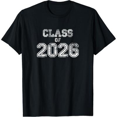 Class of 2026 Graduation Vintage Style Graphic Cotton TShirt Casual Wear