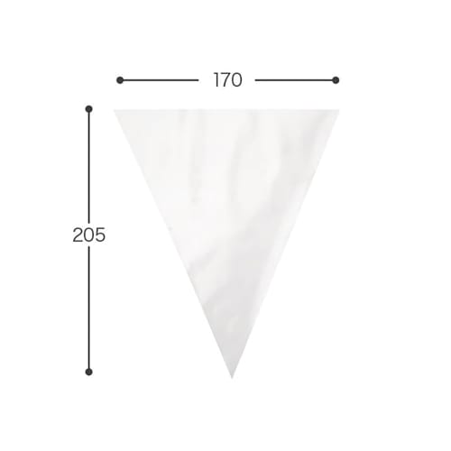 HEADS OPP Bags, Food-Safe, Made in Japan, 17 x 20.5 cm, Clear, No Gusset, Cut Cake, 100 Bags, HEADS Triangular OPP Bags - 1/Plain, SNK-OPB1