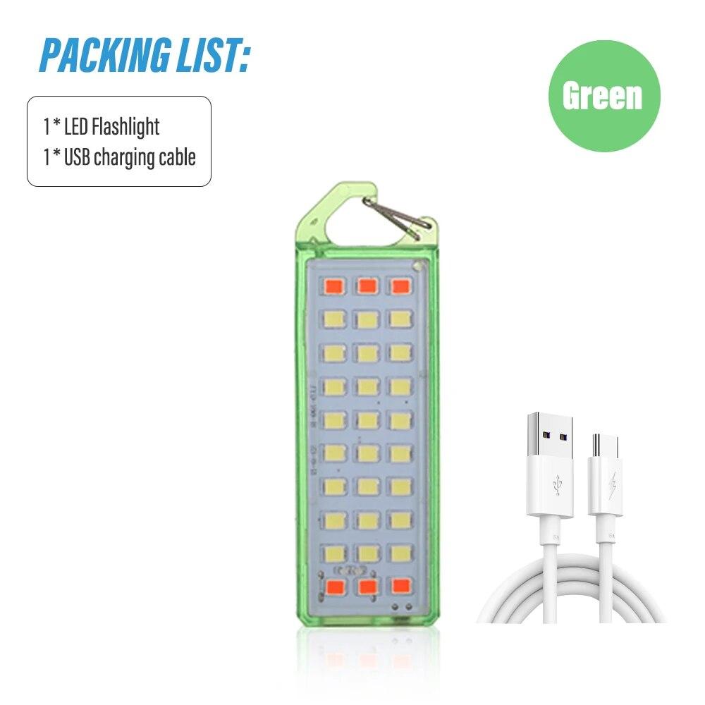 MINI LED Flashlight Rechargeable Work Light Keychain Light Camping Lamp Easy To Carry Multiple Lighting Modes Waterproof