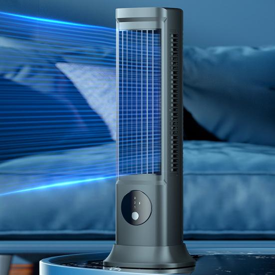 Cooling Air Conditioning Fan 3 Speeds Adjustable Bladeless Cooling Fan Energy Saving Quiet Desktop Fan for Bedroom Office