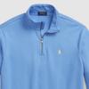 Polo Ralph Lauren Ss24 Solid Color Logo Embroidered Half-Zip Long Sleeve Sweatshirt Men sweatshirt Blue MNPOKNI16823475-400