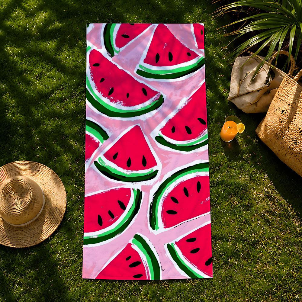 Food w-watermelon Towel beach towel, quick drying absorbent bath towel for Swim,Gym,Camping,Outdoor