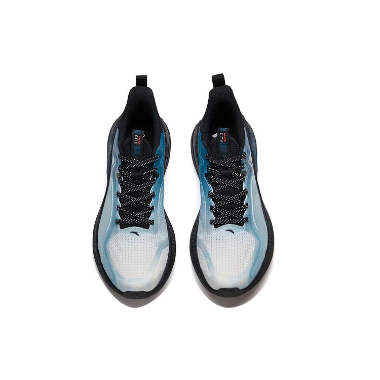 Anta Running Collection Comfortable Cushioning Slip Resistant Abrasion Resistant Low Top Running Shoes Men's Blue Black 112135565-5