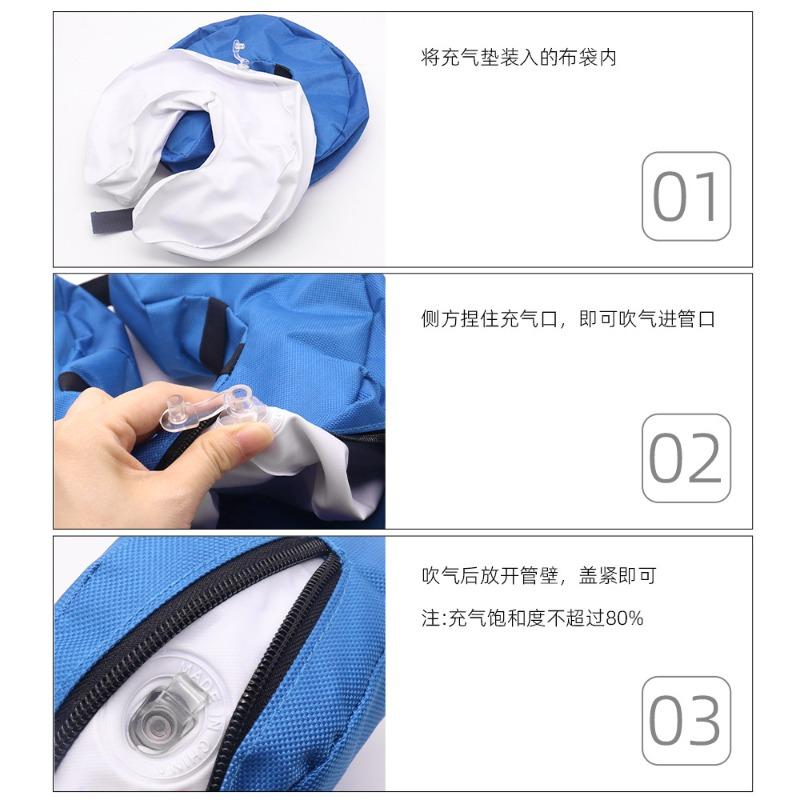 Anneau de cou doux, Couvre-tête de chien portable réglable, Anneau de cou pour chat, Anneau pour animal de compagnie gonflable Illite Blanc