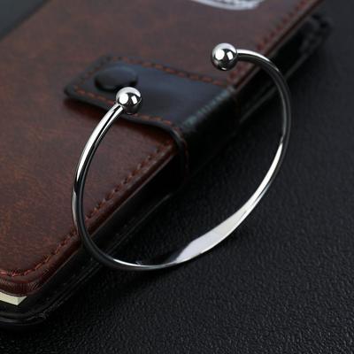 Einfache Öffnung Poliertes Armband Edelstahl Flaches Gebogenes Armband Damen Kalter Wind C-Form Titanstahl Handornament