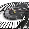 Baseball Player Silhouette Wall Art Clock Softball Vintage Vinyl Record Wall Clock Softball Club Sports Room Decor Baseball Gift
