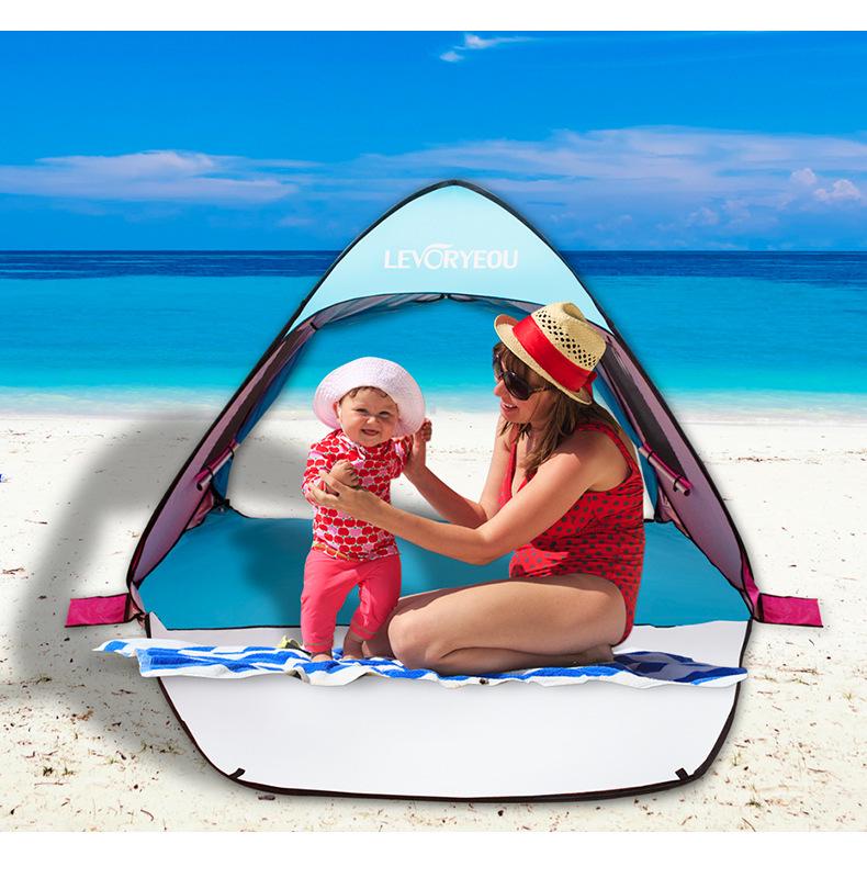 Automatic Double Person Tent with Sunshade & Easy Setup for Beach, Park, & Fishing