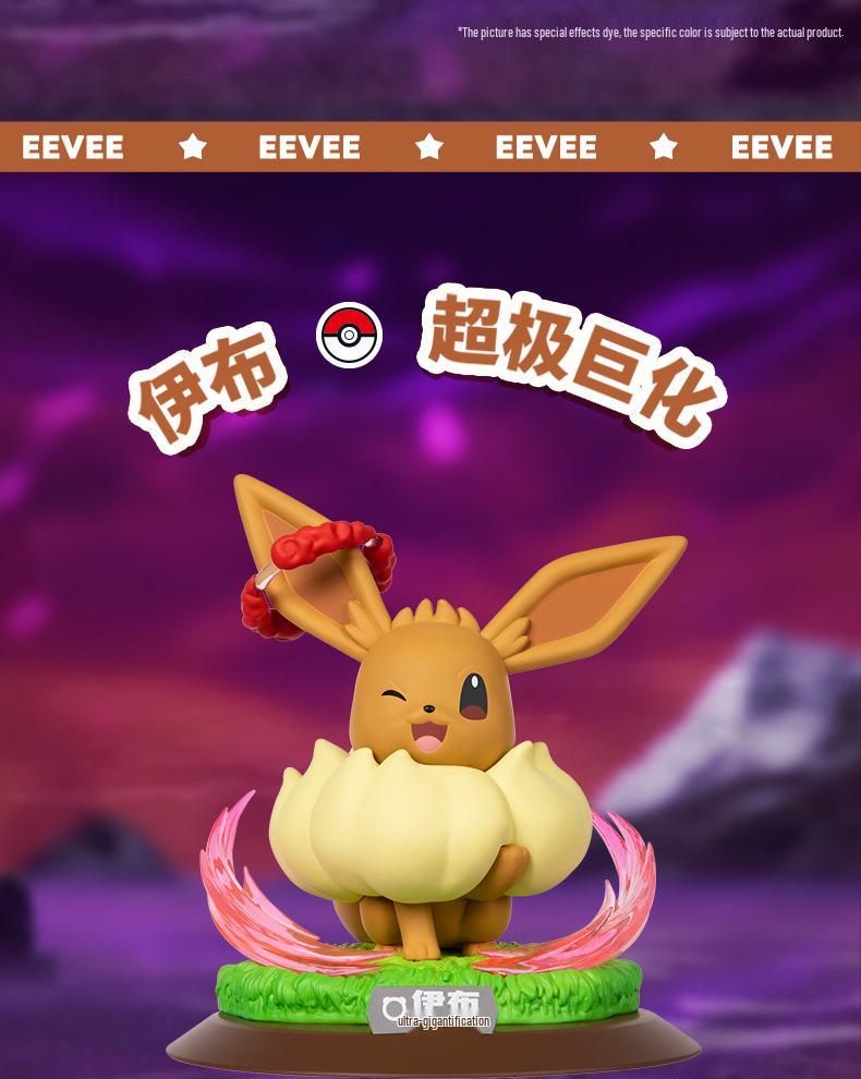 Playfulism Pokémon Charizard & Eevee Gigantamax Figures with Gengar & Pikachu Shining Moments Merchandise
