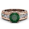 Trendy Two-Tone Ladies' Ring: 14k Rose Gold-Plated Alloy