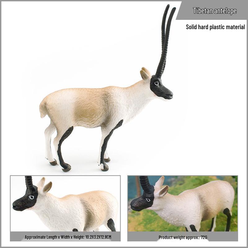Wild Forest Animal Model Educational Toy: Tibetan Antelope & Sika Deer
