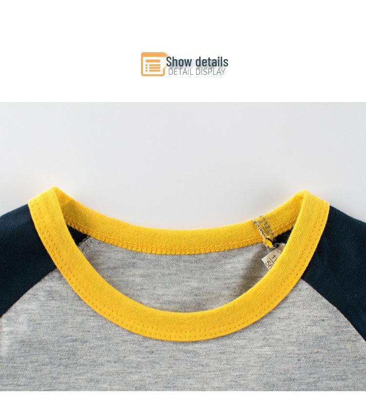 27kids Summer 2024 Korean Style Boys' Short Sleeve T-Shirt - Children's Base Layer Clothing