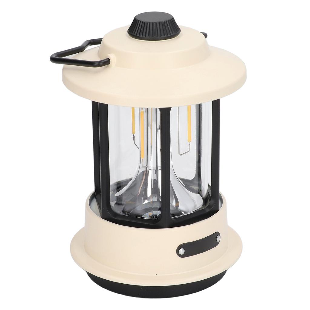 LED Camping Lantern 5‑170lm Waterproof Ergonomic Portable Camping Ambient Lantern with Metal Handle for Outdoor Milky