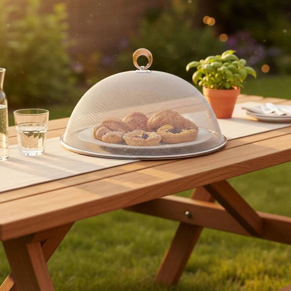 Tente alimentaire réutilisable en acier inoxydable Couvercle de plat à mailles fines Couvercle alimentaire à mailles longue durée Plage Parc