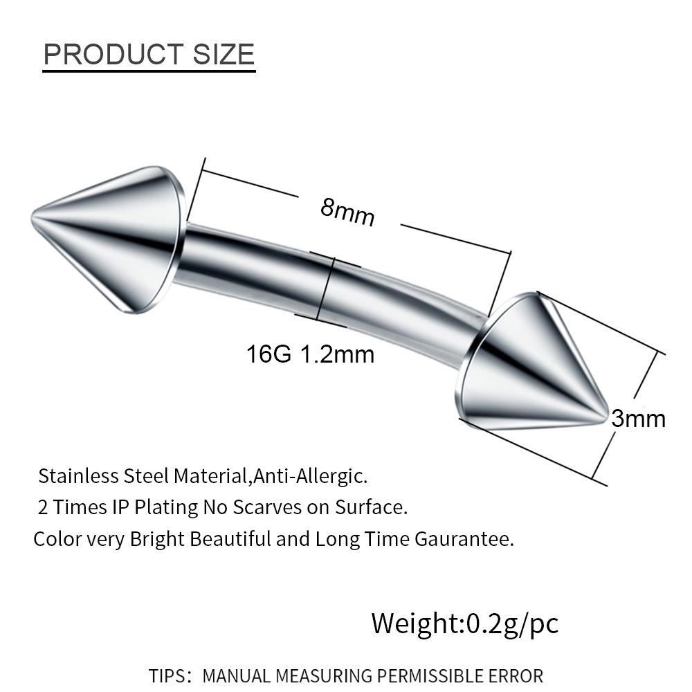 40pcs/set Mixed Titanium Steel Body Piercing Jewelry Tongue Lip Eyebrow Nose Ring Stud Piercing Kit Belly Button Rings