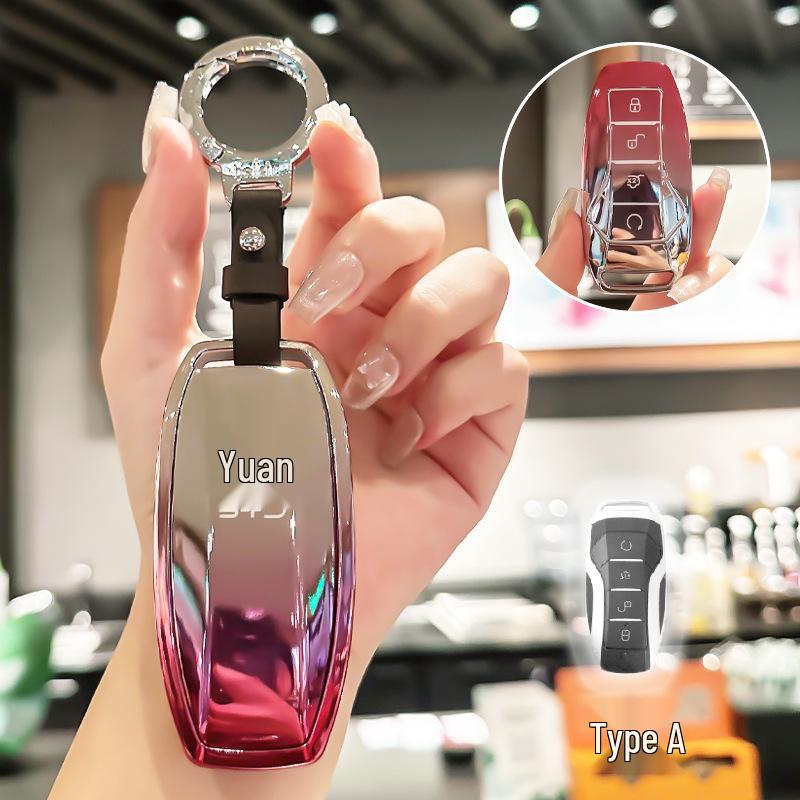 BYD Key Case for Han, Dolphin, Seagull, Mini, Yuan, Tang, Song Pro, and Qin Plus.