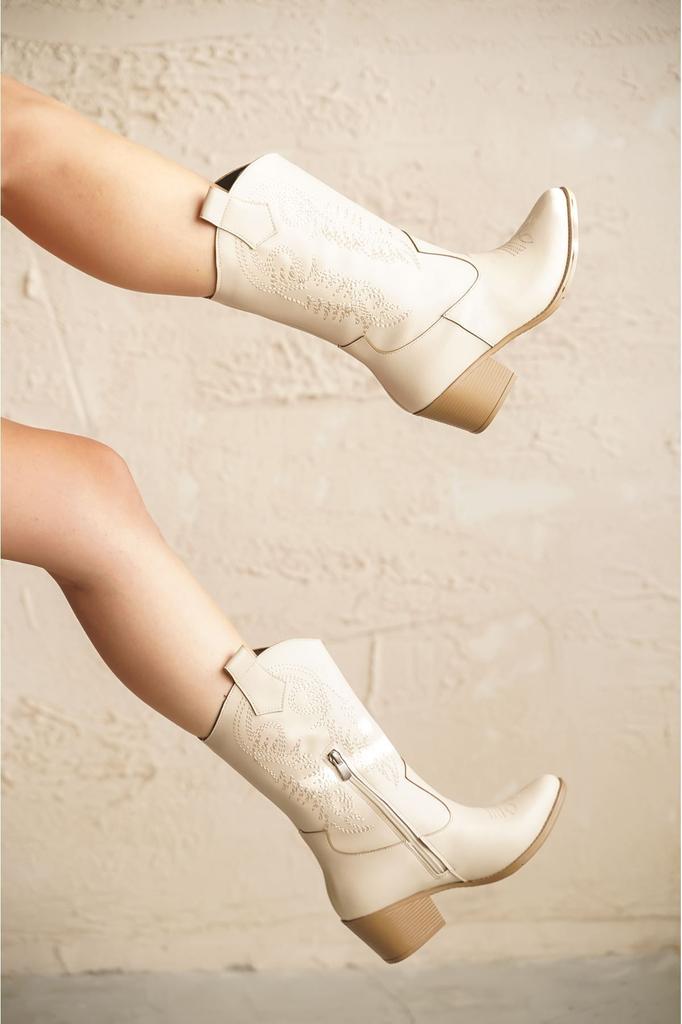 Damen Modern Stilvoll Mode Stiefel Stiefel Delmar Cowboystiefel Nerz