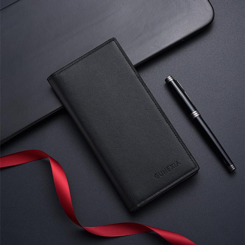 

Високоякісний чоловічий довгий гаманець з натуральної шкіри - М який клатч, затискач для грошей