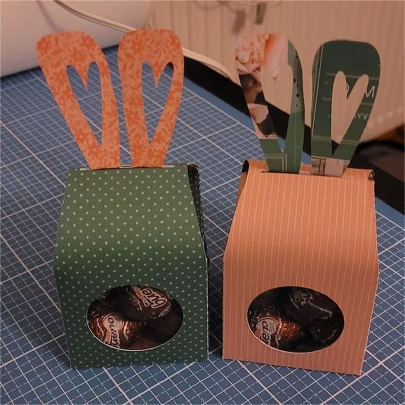 Bunnies Ear Box Embossing Cutting Dies for Card Making Scrapbooking Paper Craft Packaging Carbon Steel Die Cut Templates
