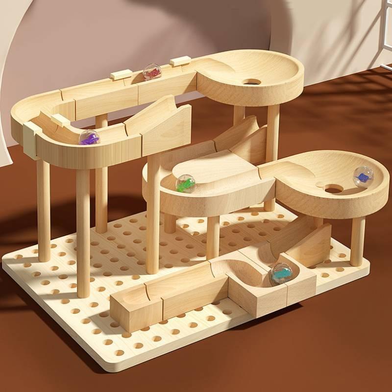 Wooden Block Building Puzzles Toys Developments Educational Gifts Childrens