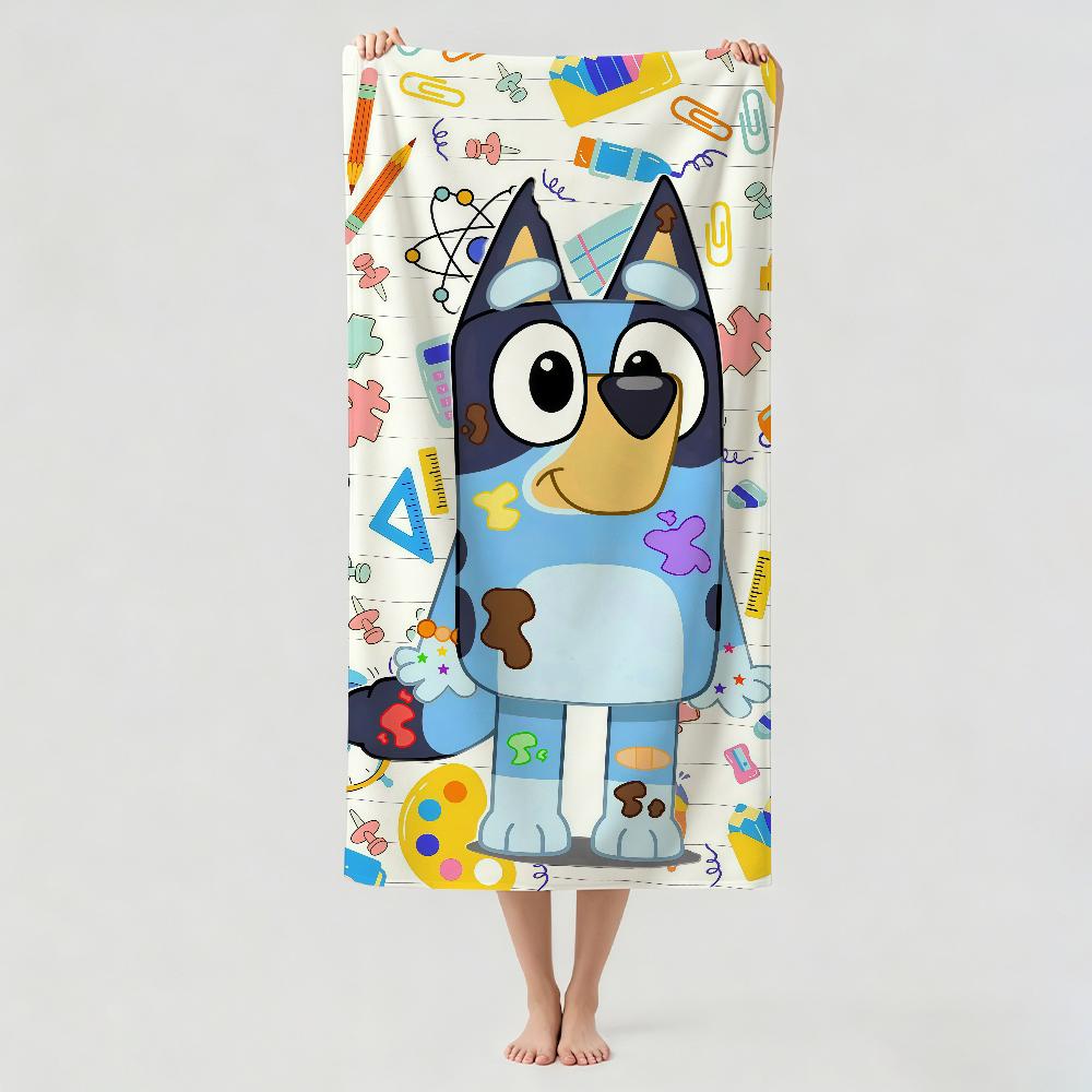 Cartoon cute B-Bluey Towel Drying Bath Towel Applicable To Light Swimming Camping Yoga Beach Out
