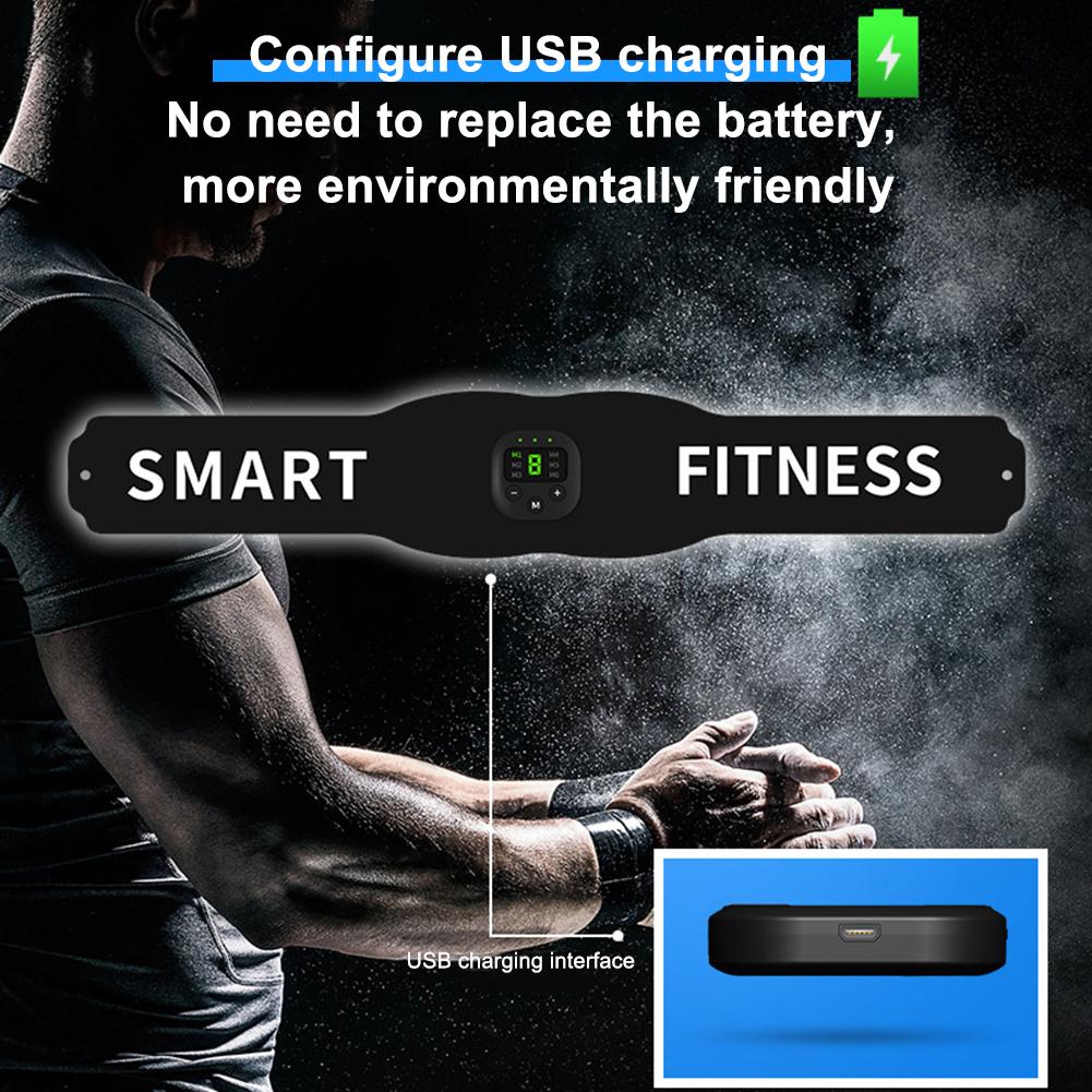 Afslankgordel Buik Gewichtsverlies Buikoefeningen Oefening Massager Lichaamsvorming 19 Modi Oplaadbaar Gym Fitness Apparatuur